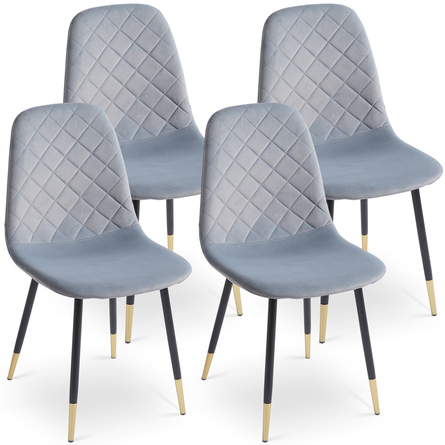 Modern Dining Chairs with Golden Color Metal Legs